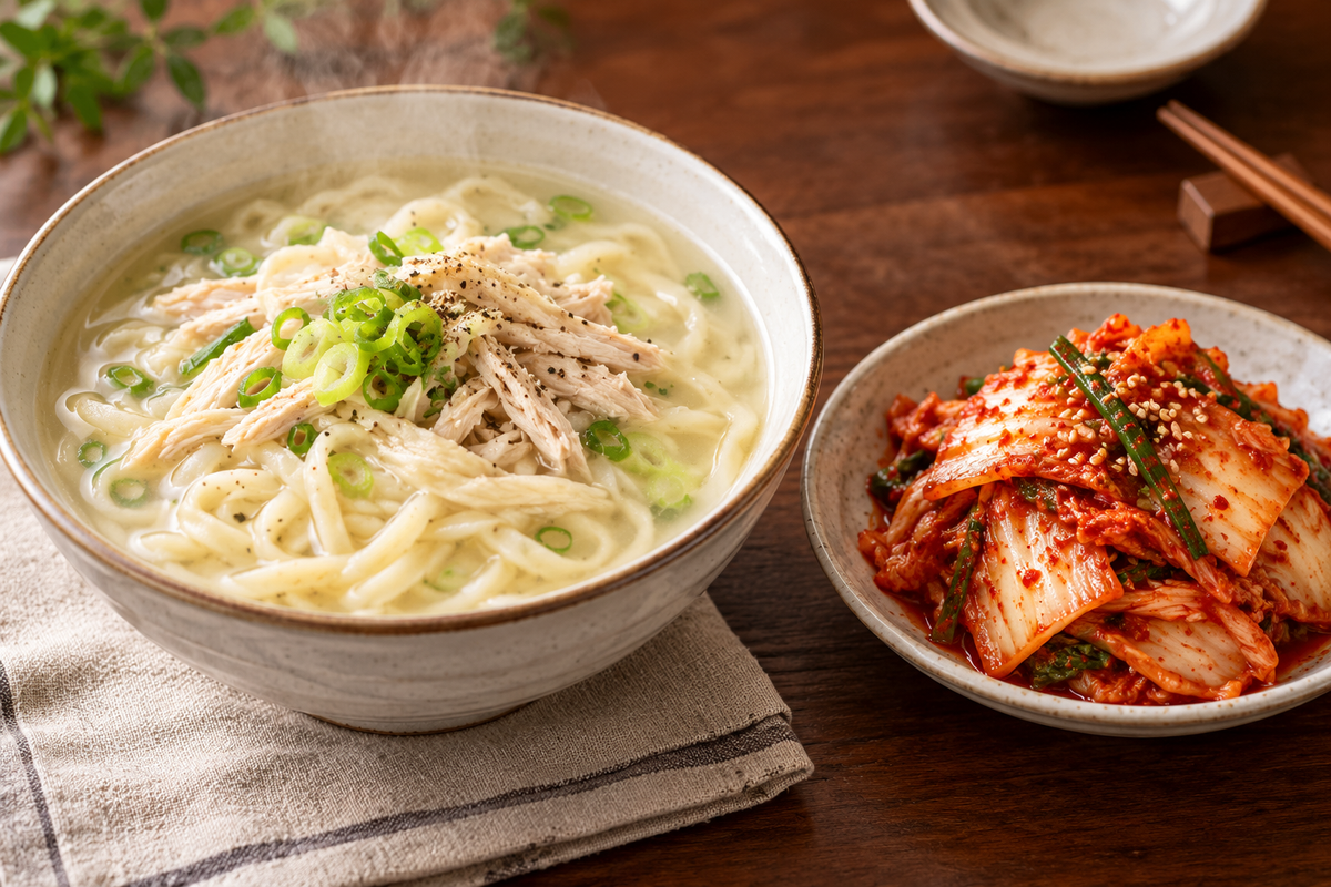 닭칼국수&겉절이김치 (1인분)