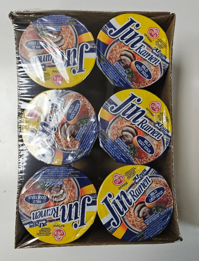 Jin Ramen Small Cup (Mild Flavor, 6 Pieces)