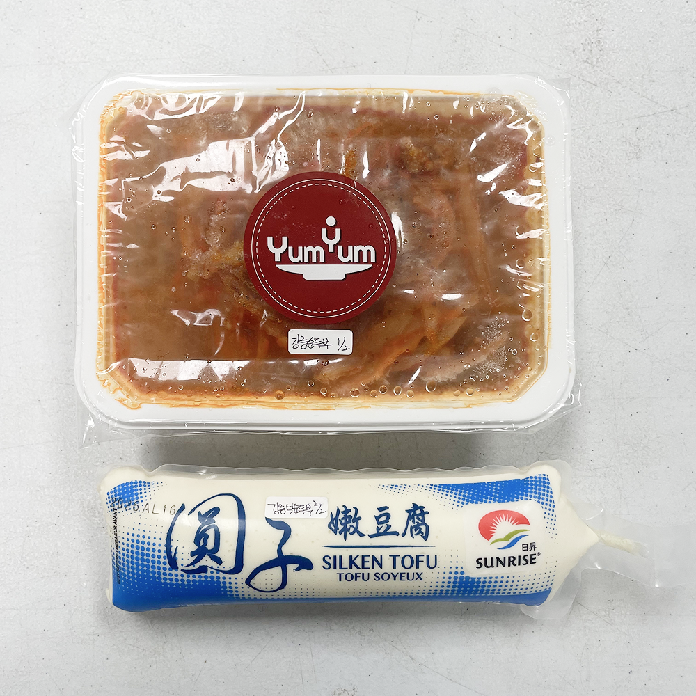 Gangneung-Style Jjamppong Soft Tofu (2 Servings, 1 Pack of Soft Tofu)