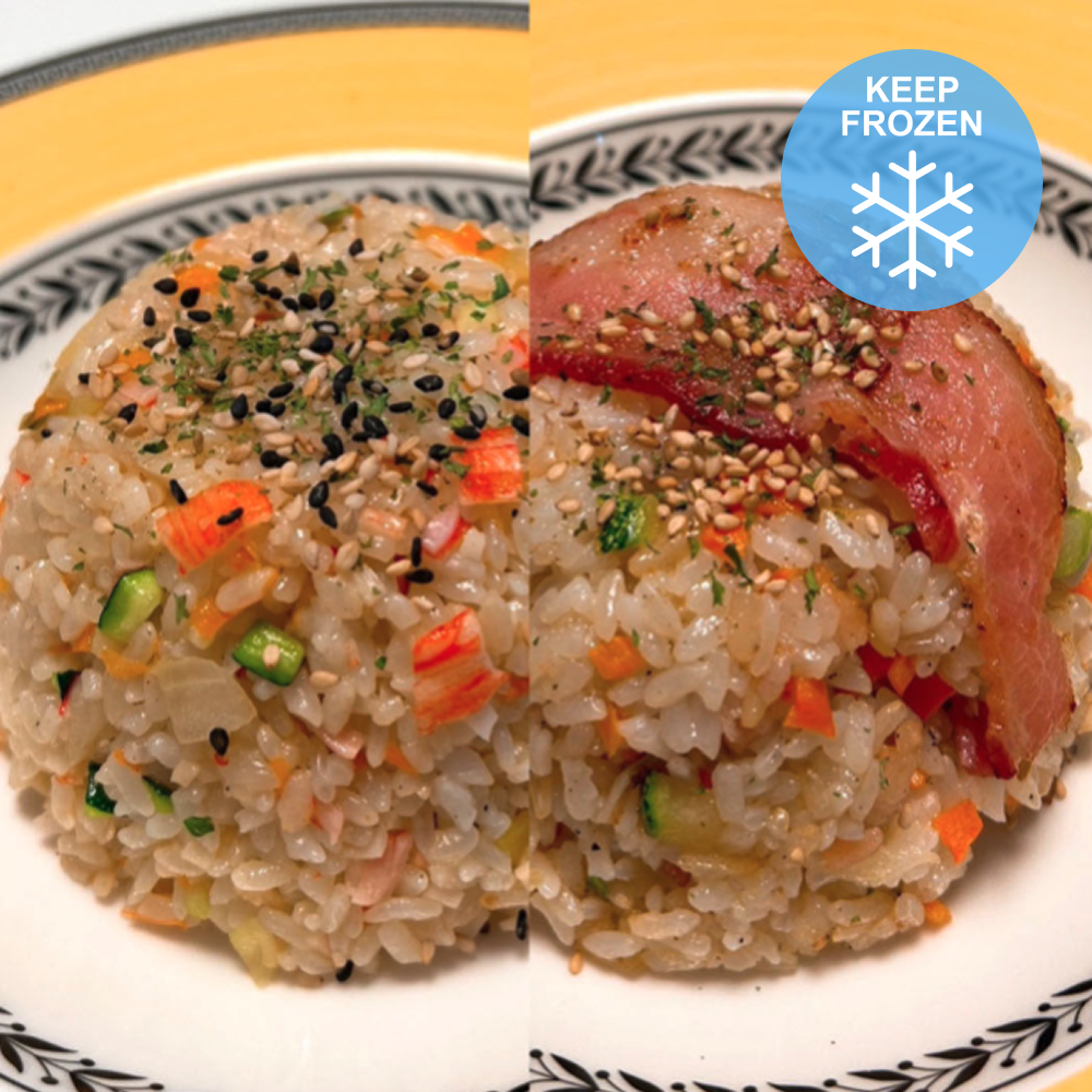 Crab Meat Fried Rice (250g) + Bacon Fried Rice (250g)