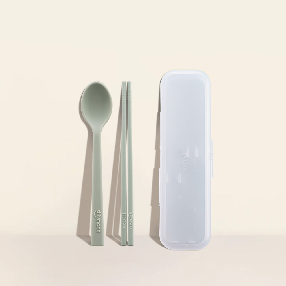 어린이 수저세트 (크림그린)