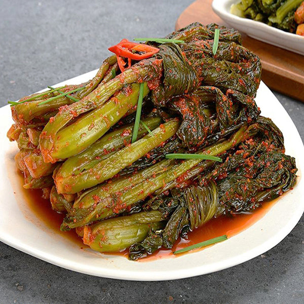 한국식 갓김치 (Gat Kimchi) - 독특한 풍미