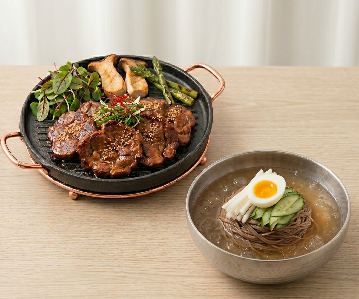 [Salt Scent] BBQ Marinated Ribs 500g & Cold Noodles for 2 Servings