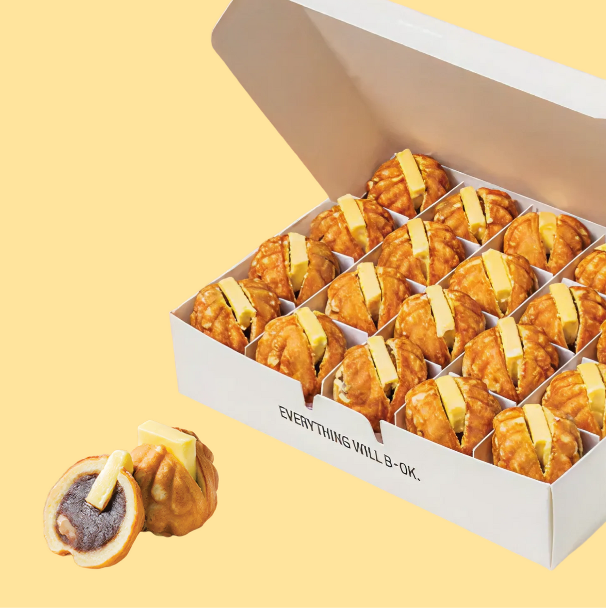 [Bokhodu] Korean Walnut Cake balls (Red Bean & Ang Butter) (460g, 20 pieces)