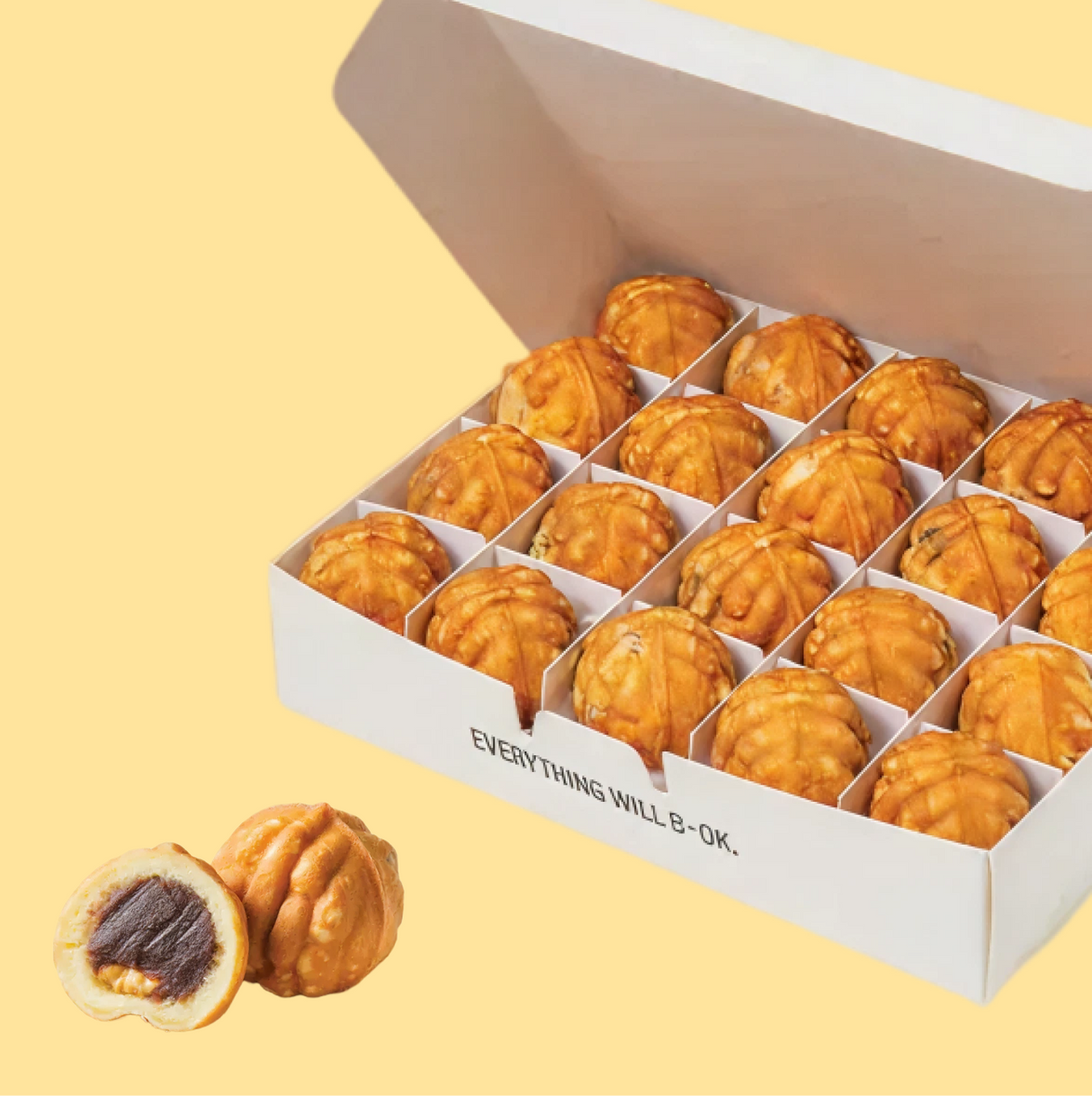 [Walnut] Bánh hạt óc chó đậu đỏ (460g, 20 cái)