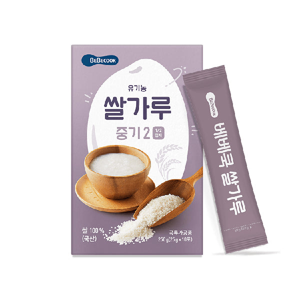 *[BEBECOOK] First Time Rice Flour Powder Medium 2 1box (25g x 10 packs)*