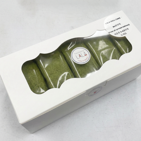 [BakingLaLa] Matcha Cream Roll Cake 1 Box (5 Pieces)
