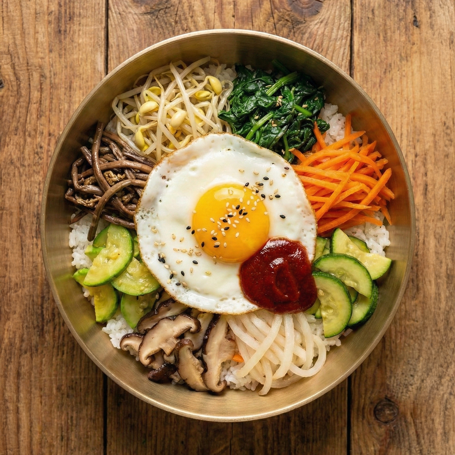 4 Types Of Namul (Spinach, Bean Sprouts, Mushrooms, Radish Namul / Refrigerated)
