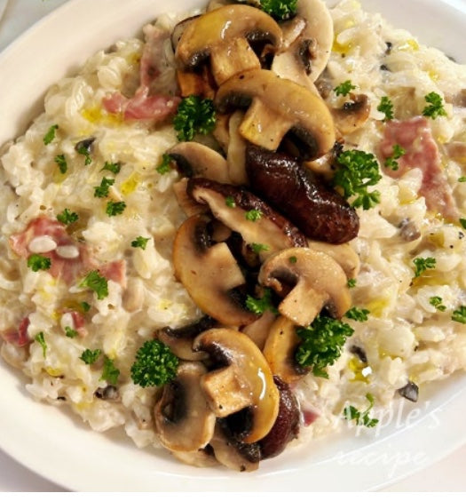 [THE BABS KITCHEN] Mushroom & Bacon Cream Risotto (1 serving)