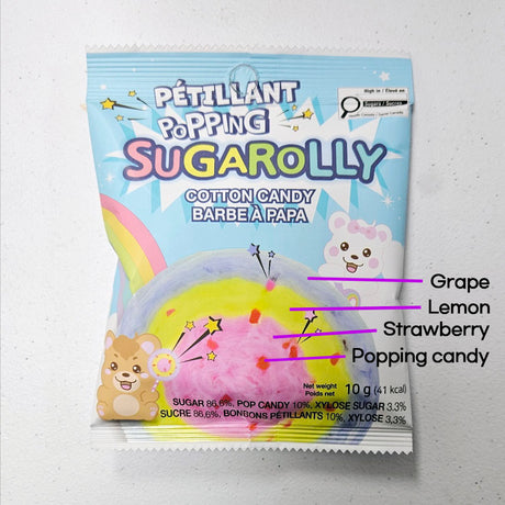 *[Sugar Rollie] Popping Rollie Cotton Candy 1box (10gx10ea)