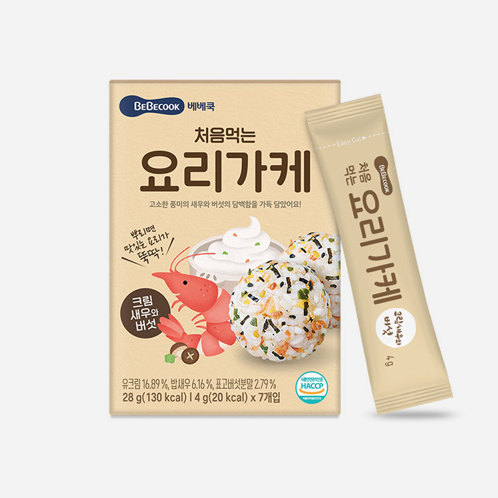 *[BEBECOOK] First Time Creamy Shrimp and Mushroom (4g x 7 pieces)