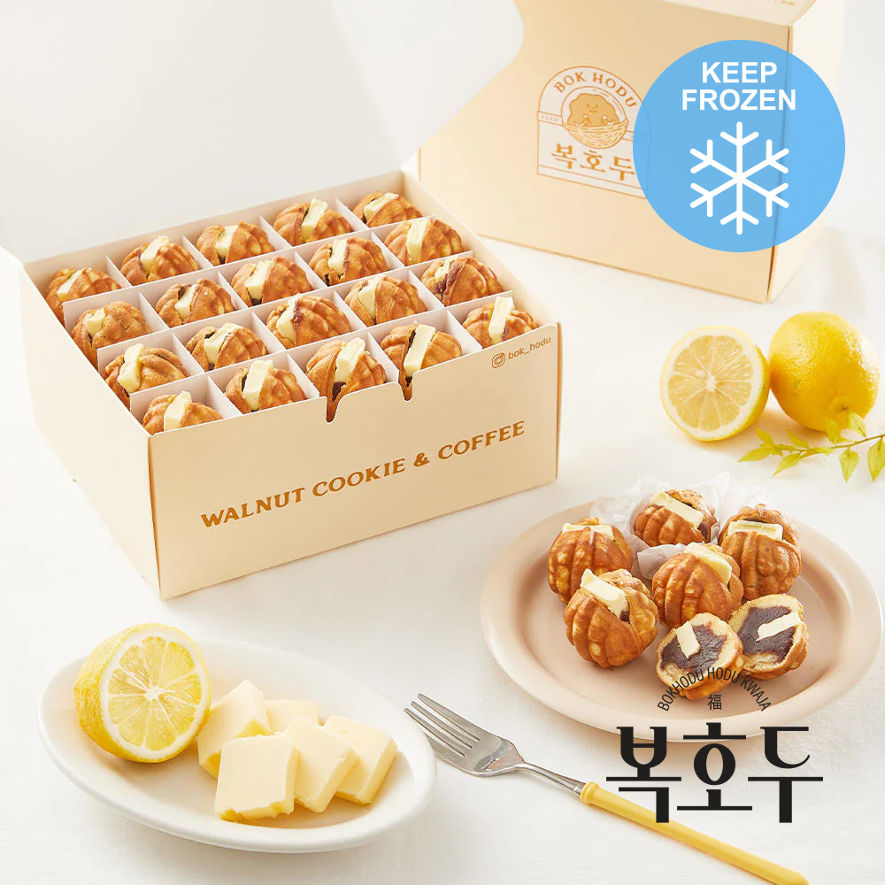 [Bokhodu] bánh quy hạt óc chó bơ chanh (460g, 20 cái)