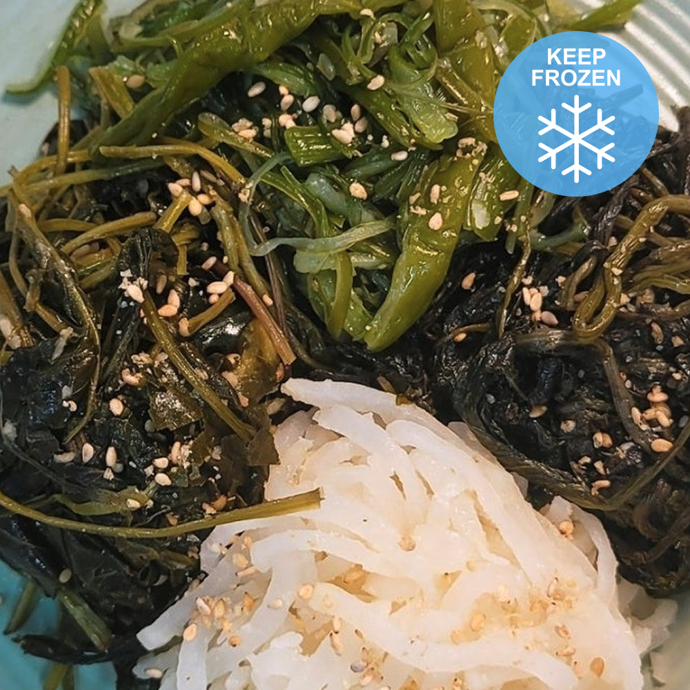 [CHAN] Frozen Assorted Vegetables 4 types (Spinach, Eggplant, Zucchini, Radish)